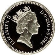 UK Pound (Northern Irish Flax (Piedfort)) KM# P6 ELIZABETH II D∙G∙REG∙F∙D∙1986 RDM coin obverse UK Pound (Northern Irish Flax (Piedfort)) KM# P6 ELIZABETH II D∙G∙REG∙F∙D∙1986 RDM coin obverse
