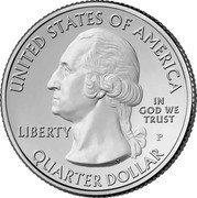 USA Quarter Dollar George Rogers Clark 2017 P KM# 657 UNITED STATES OF AMERICA LIBERTY IN GOD WE TRUST QUARTER DOLLAR coin obverse USA Quarter Dollar George Rogers Clark 2017 P KM# 657 UNITED STATES OF AMERICA LIBERTY IN GOD WE TRUST QUARTER DOLLAR coin obverse