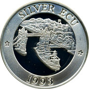 UK Silver ECU Thames 1993 X# 20 SILVER ECU 1993 coin reverse UK Silver ECU Thames 1993 X# 20 SILVER ECU 1993 coin reverse