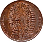 UK Token (Gigantic Wheel) GIGANTIC WHEEL EARLS COURT 1897 coin obverse UK Token (Gigantic Wheel) GIGANTIC WHEEL EARLS COURT 1897 coin obverse