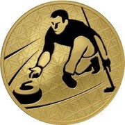 Russia Two Hundred Roubles Curling 2010 Proof Y# 1260 - coin reverse Russia Two Hundred Roubles Curling 2010 Proof Y# 1260 - coin reverse