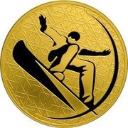 Russia Two Hundred Roubles Snowboard 2010 Proof Y# 1261 - coin reverse Russia Two Hundred Roubles Snowboard 2010 Proof Y# 1261 - coin reverse