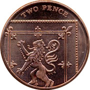 UK Two Pence Royal Shield 2015 KM# 1333 TWO PENCE coin reverse UK Two Pence Royal Shield 2015 KM# 1333 TWO PENCE coin reverse