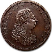 UK Twopence Bronzed Restrike 1805 GEORGIUS III∙D:G∙REX coin obverse UK Twopence Bronzed Restrike 1805 GEORGIUS III∙D:G∙REX coin obverse