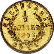 USA 1/2 Dollar Round 1863 KM# 11.8 CALIFORNIA GOLD 1/2 DOLLAR 1863 coin reverse USA 1/2 Dollar Round 1863 KM# 11.8 CALIFORNIA GOLD 1/2 DOLLAR 1863 coin reverse