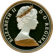 Canada 1 Cent Dove. Centennial design 1967 2017 Proof; selective rose gold plating ELIZABETH II D G REGINA coin obverse Canada 1 Cent Dove. Centennial design 1967 2017 Proof; selective rose gold plating ELIZABETH II D G REGINA coin obverse