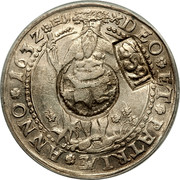 Russia 1 Yefimok Countermarked over Brunswick-Wolfenbuttel Wildman Taler 1632 1655  DEO ET PATRIAE ANNO 1632 coin obverse Russia 1 Yefimok Countermarked over Brunswick-Wolfenbuttel Wildman Taler 1632 1655  DEO ET PATRIAE ANNO 1632 coin obverse