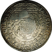 Russia 1 Yefimok Countermarked over Poland Sigismund III Thaler 1630 1655  SAM LIV NEC NO SVE - GOT VAD Q HR REX coin reverse Russia 1 Yefimok Countermarked over Poland Sigismund III Thaler 1630 1655  SAM LIV NEC NO SVE - GOT VAD Q HR REX coin reverse