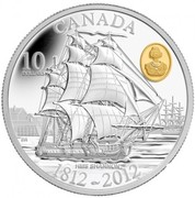 Canada 10 Dollars HMS Shannon 2012 Proof KM# 1249 CANADA 10 DOLLARS HMS SHANNON coin reverse Canada 10 Dollars HMS Shannon 2012 Proof KM# 1249 CANADA 10 DOLLARS HMS SHANNON coin reverse