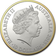 Australia 10 Dollars Kangaroo 25th Anniv 2018 ELIZABETH II AUSTRALIA 2018 10 DOLLARS coin obverse Australia 10 Dollars Kangaroo 25th Anniv 2018 ELIZABETH II AUSTRALIA 2018 10 DOLLARS coin obverse