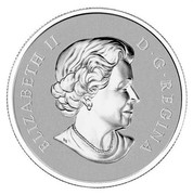 Canada 10 Dollars Maple Leaf Forever 2012 Proof KM# 1268 ELIZABETH II D ∙ G ∙ REGINA SB coin obverse Canada 10 Dollars Maple Leaf Forever 2012 Proof KM# 1268 ELIZABETH II D ∙ G ∙ REGINA SB coin obverse