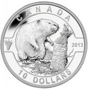 Canada 10 Dollars The Beaver 2013 Proof KM# 1396 CANADA 2013 10 DOLLARS coin reverse Canada 10 Dollars The Beaver 2013 Proof KM# 1396 CANADA 2013 10 DOLLARS coin reverse