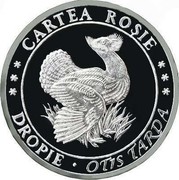 Moldova 10 Lei Bustard 2006 Proof KM# 33 CARTEA ROȘIE DROPIE OTIS TARDA coin reverse Moldova 10 Lei Bustard 2006 Proof KM# 33 CARTEA ROȘIE DROPIE OTIS TARDA coin reverse