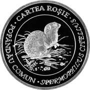 Moldova 10 Lei Common gopher 2007 Proof KM# 38 CARTEA ROȘIE POPÂNDĂU COMUN SPERMOPHILUS CITELLUS coin reverse Moldova 10 Lei Common gopher 2007 Proof KM# 38 CARTEA ROȘIE POPÂNDĂU COMUN SPERMOPHILUS CITELLUS coin reverse