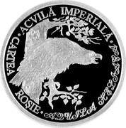 Moldova 10 Lei Imperial eagle 2005 Proof KM# 30 CARTEA ROȘIE ACVILĂ IMPERIALĂ AQUILA HELIACA coin reverse Moldova 10 Lei Imperial eagle 2005 Proof KM# 30 CARTEA ROȘIE ACVILĂ IMPERIALĂ AQUILA HELIACA coin reverse