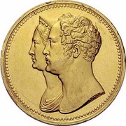 Russia 10 Roubles 10th Anniversary of the coronation (Novodel) 1836 СПБ St. Petersburg Mint KM# Pn100 GUBE F. coin obverse Russia 10 Roubles 10th Anniversary of the coronation (Novodel) 1836 СПБ St. Petersburg Mint KM# Pn100 GUBE F. coin obverse