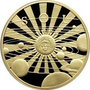 Belarus 10 Roubles The Sun 2012 Proof KM# 500 SOL coin reverse