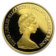Canada 100 Dollars 25th Anniversary of the Coronation of Queen Elizabeth II 1952 -1977 Proof KM# 119 SILVER JUBILEE∙ELIZABETH II∙1952-1977∙25 ANS DE RÈGNE coin obverse Canada 100 Dollars 25th Anniversary of the Coronation of Queen Elizabeth II 1952 -1977 Proof KM# 119 SILVER JUBILEE∙ELIZABETH II∙1952-1977∙25 ANS DE RÈGNE coin obverse