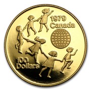 Canada 100 Dollars International Year of The Child 1979 Proof KM# 126 100 DOLLARS 1979 CANADA coin reverse Canada 100 Dollars International Year of The Child 1979 Proof KM# 126 100 DOLLARS 1979 CANADA coin reverse