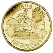 Canada 100 Dollars Sir John A. Macdonald 2015 Proof KM# 1845 CANADA 1815-2015 100 DOLLARS coin reverse