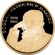 Moldova 100 Lei Bogdan Petriceicu Hasdeu 2011 Proof KM# 66 BOGDAN PETRICEICU HASDEU 1838 1907 coin reverse Moldova 100 Lei Bogdan Petriceicu Hasdeu 2011 Proof KM# 66 BOGDAN PETRICEICU HASDEU 1838 1907 coin reverse