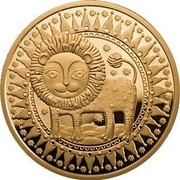 Belarus 100 Roubles Leo 2011 Proof KM# 400 coin reverse