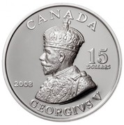 Canada 15 Dollars Vignettes of Royalty - King George V 2008 KM# 805 CANADA 15 DOLLARS 2008 GEORGIVS V coin reverse Canada 15 Dollars Vignettes of Royalty - King George V 2008 KM# 805 CANADA 15 DOLLARS 2008 GEORGIVS V coin reverse