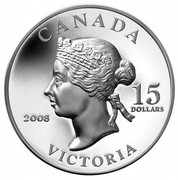 Canada 15 Dollars Vignettes of Royalty - Queen Victoria 2008 KM# 803 CANADA 15 DOLLARS 2008 VICTORIA coin reverse Canada 15 Dollars Vignettes of Royalty - Queen Victoria 2008 KM# 803 CANADA 15 DOLLARS 2008 VICTORIA coin reverse