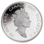 Canada 15 Dollars Zodiac Series - Year of the Horse 2002 KM# 463 15 DOLLARS CANADA 2002 ELIZABETH II coin obverse Canada 15 Dollars Zodiac Series - Year of the Horse 2002 KM# 463 15 DOLLARS CANADA 2002 ELIZABETH II coin obverse