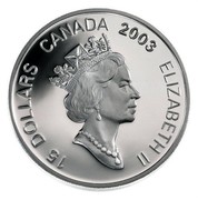 Canada 15 Dollars Zodiac Series - Year of the Ram 2003 KM# 481 15 DOLLARS CANADA 2003 ELIZABETH II coin obverse Canada 15 Dollars Zodiac Series - Year of the Ram 2003 KM# 481 15 DOLLARS CANADA 2003 ELIZABETH II coin obverse