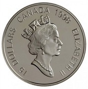 Canada 15 Dollars Zodiac Series - Year of the Tiger 1998 KM# 304 15 DOLLARS CANADA 1998 ELIZABETH II coin obverse