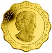 Canada 150 Dollars Blessings of Good Fortune 2012 Proof KM# 1262 ELIZABETH II D G REGINA FINE GOLD 99999 OR PUR coin obverse