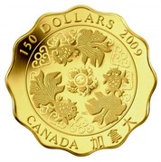 Canada 150 Dollars Blessings of Wealth 2009 Proof KM# 899 150 DOLLARS 2009 CANADA HC coin reverse