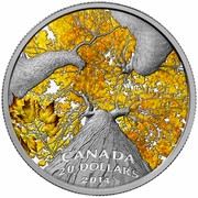 Canada 20 Dollars Autumn Allure 2014 Proof KM# 1759 ED CANADA 20 DOLLARS 2014 coin reverse Canada 20 Dollars Autumn Allure 2014 Proof KM# 1759 ED CANADA 20 DOLLARS 2014 coin reverse