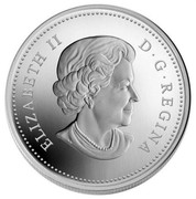 Canada 20 Dollars Autumn Showers 2009 Proof KM# 892 ELIZABETH II D∙G∙REGINA coin obverse Canada 20 Dollars Autumn Showers 2009 Proof KM# 892 ELIZABETH II D∙G∙REGINA coin obverse