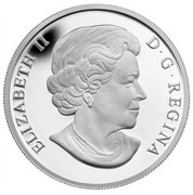 Canada 20 Dollars Bald Eagle With Fish 2014 Proof KM# 1735 ELIZABETH II D ∙ G ∙ REGINA coin obverse Canada 20 Dollars Bald Eagle With Fish 2014 Proof KM# 1735 ELIZABETH II D ∙ G ∙ REGINA coin obverse