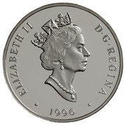 Canada 20 Dollars CF-100 Canuck 1996 Proof KM# 276 ELIZABETH II D∙G∙REGINA ∙ 1996 ∙ coin obverse