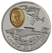 Canada 20 Dollars CF-100 Canuck 1996 Proof KM# 276 CANADA 20 DOLLARS coin reverse