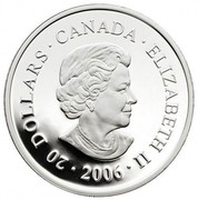 Canada 20 Dollars CN Tower 2006 KM# 665 20 DOLLARS ∙ CANADA ∙ ELIZABETH II ∙ 2006 ∙ SB coin obverse Canada 20 Dollars CN Tower 2006 KM# 665 20 DOLLARS ∙ CANADA ∙ ELIZABETH II ∙ 2006 ∙ SB coin obverse