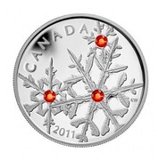 Canada 20 Dollars Crystal Series - Hyacinth Red Small Crystal Snowflake 2011 Proof KM# 1189 CANADA KW 2011 coin reverse Canada 20 Dollars Crystal Series - Hyacinth Red Small Crystal Snowflake 2011 Proof KM# 1189 CANADA KW 2011 coin reverse