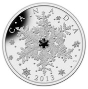 Canada 20 Dollars Crystal Series - Winter Snowflake 2013 Proof KM# 1527 CANADA KW 2013 coin reverse