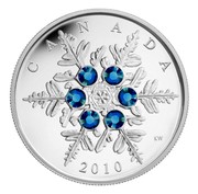 Canada 20 Dollars Crystal Snowflake - Blue 2010 Proof KM# 1048 CANADA KW 2010 coin reverse Canada 20 Dollars Crystal Snowflake - Blue 2010 Proof KM# 1048 CANADA KW 2010 coin reverse