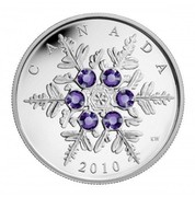 Canada 20 Dollars Crystal Snowflake - Tanzanite 2010 Proof KM# 1049 CANADA KW 2010 coin reverse Canada 20 Dollars Crystal Snowflake - Tanzanite 2010 Proof KM# 1049 CANADA KW 2010 coin reverse