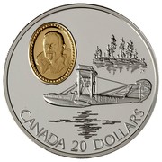 Canada 20 Dollars Curtiss HS 1994 Proof KM# 246 CANADA 20 DOLLARS JM coin reverse Canada 20 Dollars Curtiss HS 1994 Proof KM# 246 CANADA 20 DOLLARS JM coin reverse