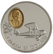 Canada 20 Dollars de Havilland Gipsy Moth 1992 Proof KM# 225 CANADA 20 DOLLARS coin reverse Canada 20 Dollars de Havilland Gipsy Moth 1992 Proof KM# 225 CANADA 20 DOLLARS coin reverse