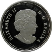Canada 20 Dollars Dinosaurs of Canada - Albertosaurus 2015 Proof KM# 1823 ELIZABETH II D∙G∙REGINA coin obverse Canada 20 Dollars Dinosaurs of Canada - Albertosaurus 2015 Proof KM# 1823 ELIZABETH II D∙G∙REGINA coin obverse