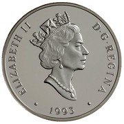 Canada 20 Dollars Lockheed 14 Super Electra 1993 Proof KM# 237 ELIZABETH II D∙G∙REGINA ∙ 1993 ∙ coin obverse Canada 20 Dollars Lockheed 14 Super Electra 1993 Proof KM# 237 ELIZABETH II D∙G∙REGINA ∙ 1993 ∙ coin obverse