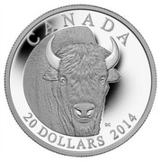 Canada 20 Dollars The Bison - A Portrait 2014 Proof KM# 1609 CANADA 20 DOLLARS DC 2014 coin reverse Canada 20 Dollars The Bison - A Portrait 2014 Proof KM# 1609 CANADA 20 DOLLARS DC 2014 coin reverse