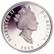 Canada 20 Dollars The Bluenose 2000 Proof KM# 397 ELIZABETH II D ∙ G ∙ REGINA ∙ 2000 ∙ coin obverse Canada 20 Dollars The Bluenose 2000 Proof KM# 397 ELIZABETH II D ∙ G ∙ REGINA ∙ 2000 ∙ coin obverse