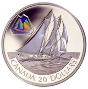 Canada 20 Dollars The Bluenose 2000 Proof KM# 397 CANADA 20 DOLLARS coin reverse Canada 20 Dollars The Bluenose 2000 Proof KM# 397 CANADA 20 DOLLARS coin reverse